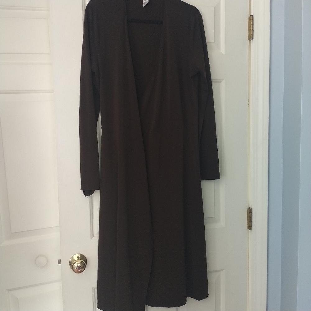 AK Anne Klein True Wrap Dress Brown M - Picture 4 of 8